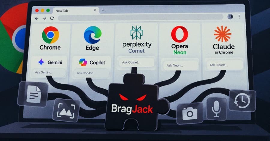 Una extensión podría secuestrar asistentes de IA en Chrome, Comet, Edge, Opera Neon y Claude.